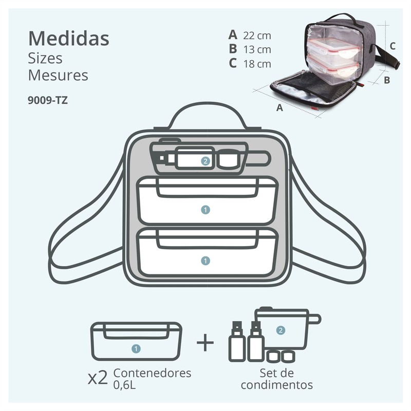 Iris Barcelona - City Lunch Bag Set with 4 Litre