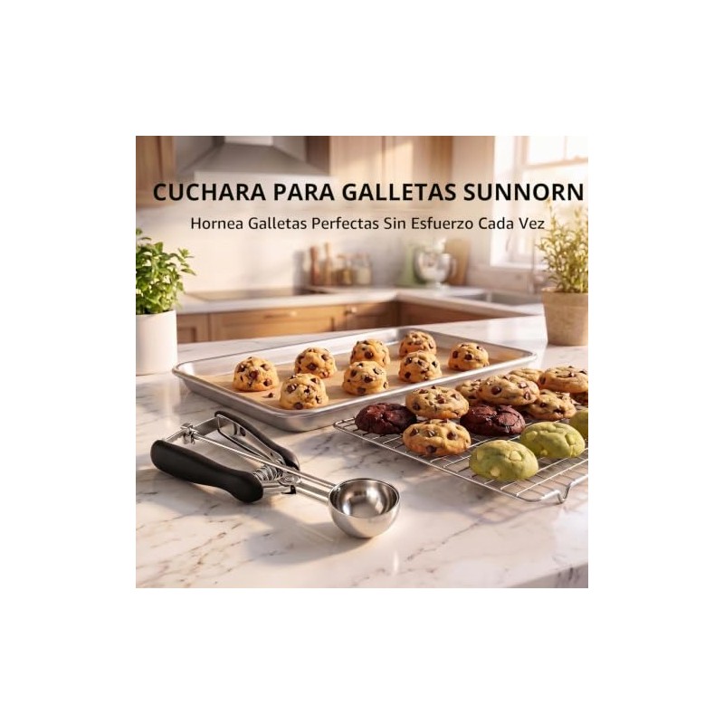 Mini cuchara para galletas de 1 cucharadita, cuchara para galletas