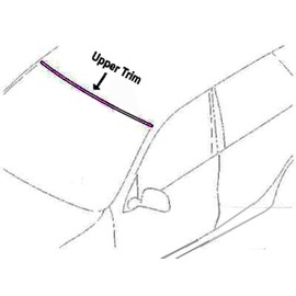 Front Upper Windshield Molding Trim Replaccement. Compatible with 2002 - to - 2006 Acura NSX 2-Door, Replacement for Part #73151-SL0-023. Free Installation Tools Included