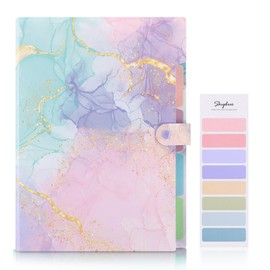 SKYDUE Document Organiser, Folders for Paperwork A4,Accordion Folder with 5 Pockets, Document Folder for Home Office Businesse(Marble Pink)