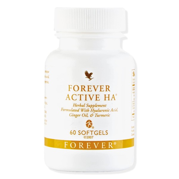 Forever Active HA Hyaluronic Acid Extract Ginger Turmeric Extract 60 Soft Gel Capsules Gluten Free