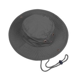 Bucket Hat Hiking Fishing Wide Brim UV Sun Protection Safari Unisex Boonie (Dark Grey, Large/X-Large)
