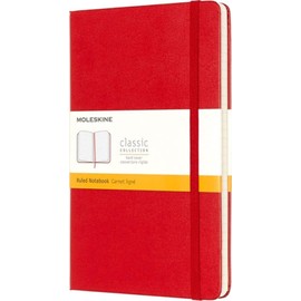 Moleskine Ruled Hard Cover Notebook - Scarlet Red - L/A5
