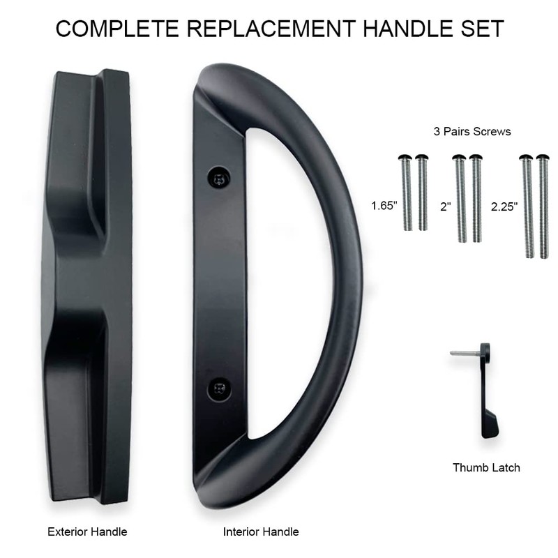 ALLYWASAI Patio Sliding Door Handle Set, Perfect Replacement Mortise Style