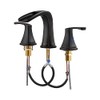 PARLOS 2-Handle Widespread Waterfall Roman Bathtub Faucet Tub Filler with Valve, Oil Rubbed Bronze, 1434203