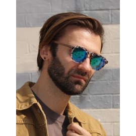 GREENTREEN Sunglasses Polarized for Men driving : Wooden Sunglasses with UV400 Protection Reduce Glare - Square Glasses for outdoor Hiking Beach - Shades for Unisex