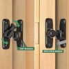 2 Pack Barn Door Lock, 90/180 Degree Gate Latches, Zinc