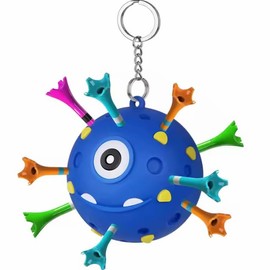 Golf Tee Holder, 18 tees Capacity, Fun Golf Accessories for Men and Women, Stylish Golf Bag Accessory and Golf Gift