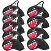 SHABIER Black 9pcs Golf Iron Head Covers Magnic Closure with