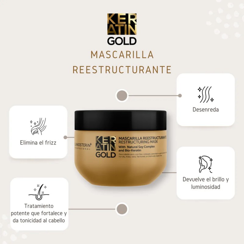 Keratin Gold Mascarilla Reestructurante 300g