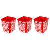 Kigima Reusable Popcorn Cups 3 Litres Set of 3 Red