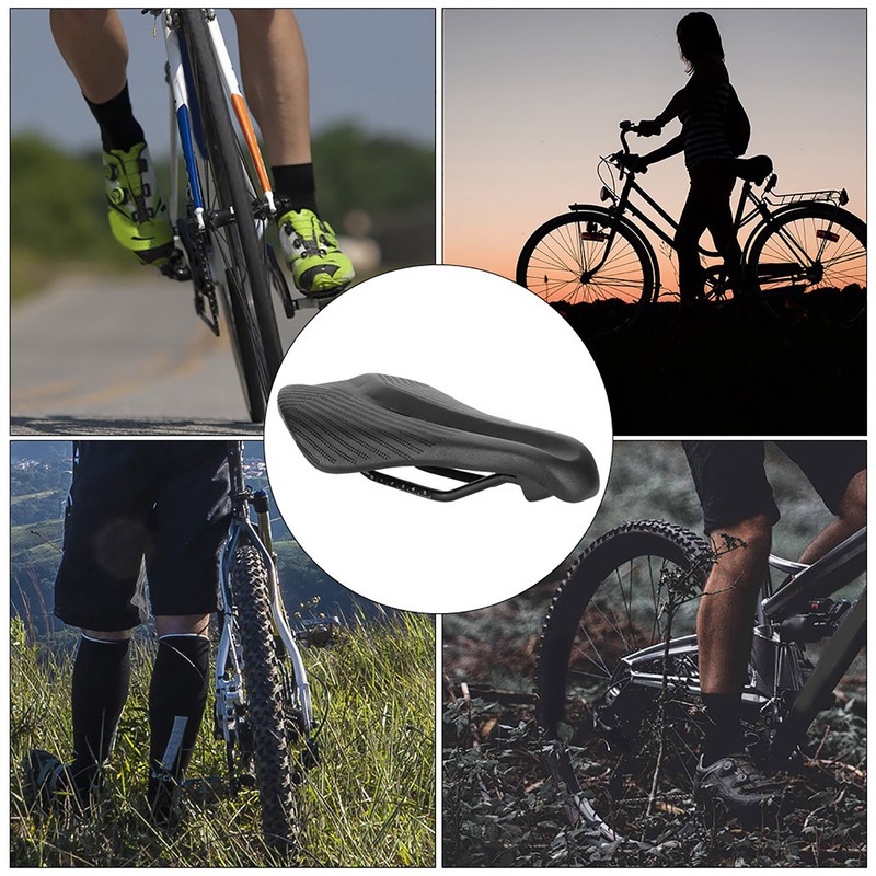 Atificial Leather Bike Cushion Breathable Bicycle Saddle Thickened Anti Water