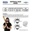 Exxact Sports Softball Face Mask Girls Youth & Adult, Protective
