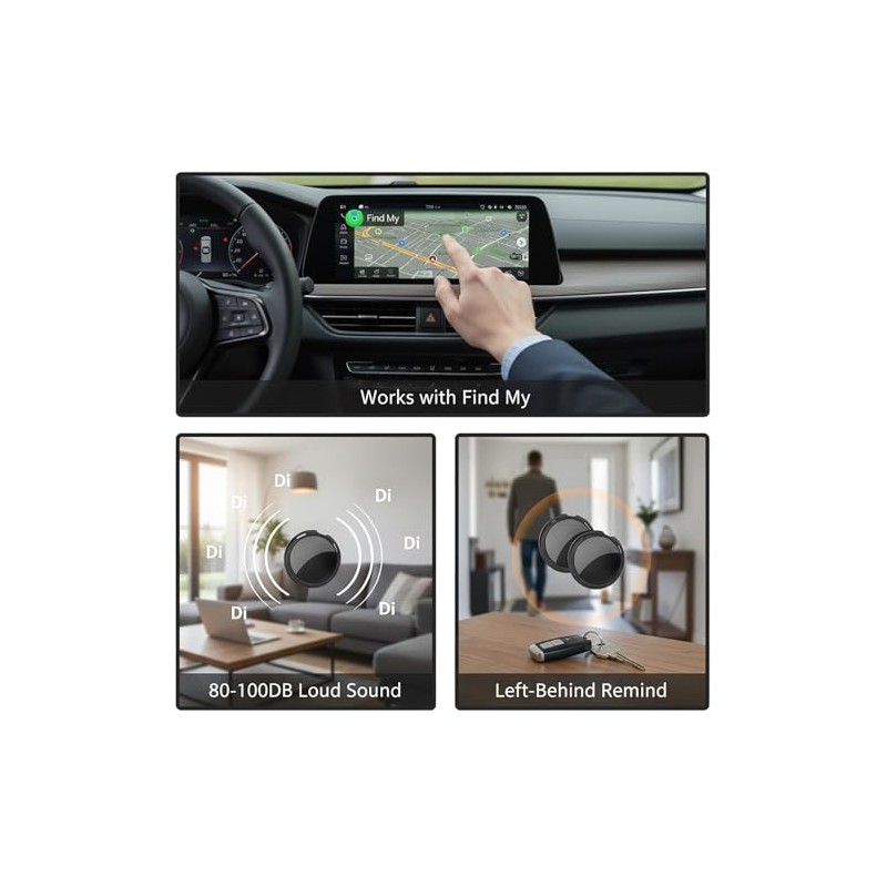 2 Pack Mini GPS Tracker for Vehicles - Apple Find