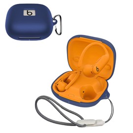 For Beats Powerbeats Pro 2 Case, YILLIONS Soft Silica Gel Sport Cool Design Shock Absorption Waterproof Dustproof Lightweight Lost Hook Slim Soft Case Cover for Beats Powerbeats Pro 2 Cover(Blue)