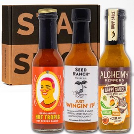 Hot Ones Hot Sauce Challenge Set - Season 28 Warmup - Hot Sauces Gift Set - Variety Pack - Made with Natural Ingredients - Unique Small Batch Sampler - 5 fl oz Bottles (3-Pack)