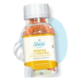 Creatina Monohidratada Gomitas Sheló Nabel Sabor Mandarina Vegano
