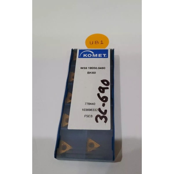 KOMET W59 18050.0460 BK60 CARBIDE INSERTS, 10 PCS