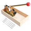 NovelBee Nutcracker with 4 Picks,Heavy Duty Walnut Cracker with Wooden