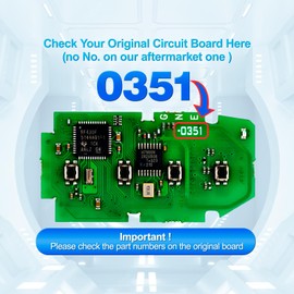 Keylessbest Replacement for 2018 2019 2020 2021 2022 Toyota Camry Hybrid GNE 0351 Board Key Fob HYQ14FBC 315MHz 4 Buttons