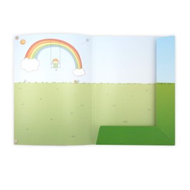 A4 Portfolio Folder with Magnetic Closure "Meine gesammelten Werke" Rainbow Organiser Folder School Nursery