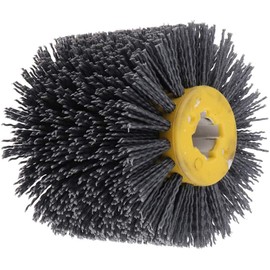 POFET 120 x 100mm Abrasive Wire Drawing Wheel Burnishing Brush for Wood Furniture Polishing - as described, 120 Grit