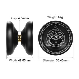 2pcs Competitive Yoyo Aluminum Alloy Yoyo Ball with Strings and Glove and Storage Bag
