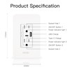 MOES Smart USB Wall Outlet Receptacle with Type-C & Type-A
