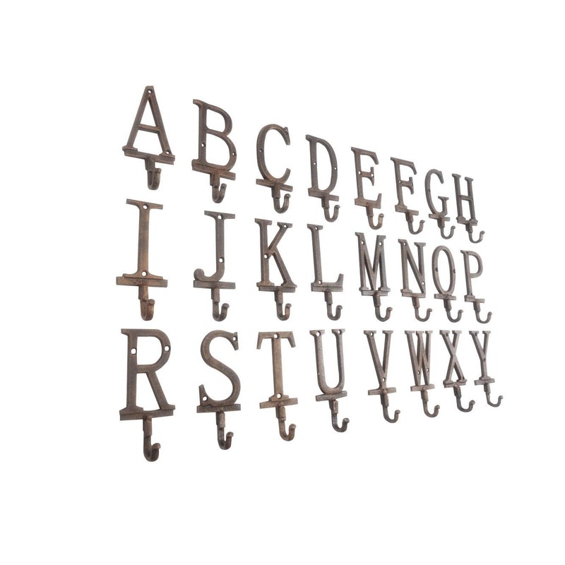 HANDCRAFTED NAUTICAL DÉCOR Rustic Copper Cast Iron Letter K Alphabet