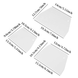 Honbay - Espátulas de plástico para hornear (3 unidades), color blanco