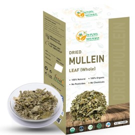 Herbs Botanica Organic Mullein Leaf Tea Loose Leaves Mullein Herb Mullen Respiratory Health, Skin Health, Supports Digestive Health Soothing Sore Throats 4 oz