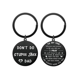 Son Keychains for Teen Boys Son in Law Key Chain Keychains Birthday Gifts Stepson Encouragement Motivational Gifts for Teen Boy I Am Always Here for You Sons Gifts for Boys Men