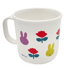 Square Miffy 052289 Miffy and Rose Antibacterial Dishwasher Safe Cup, 7.8 fl oz (200 ml), White