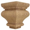 Highland Manor Wood Products Square Cypress Bun Foot - 3"