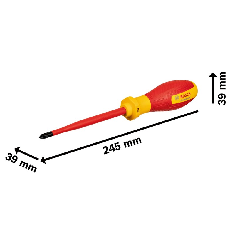 Bosch Professional VDE PH2x125 Screwdriver (Certified up to 1,000 V,