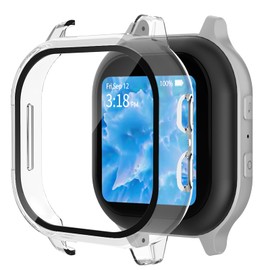 1 Pack Protective Case Compatible with Gabb Watch Screen Protector, Hard PC Bumper Cover Built-in Tempered Glass Compatible for Gabb Kids Watch 2/1 Accessories（NOT Compatible for Gabb Watch 3/3e）