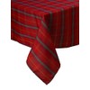 Christmas Tartan Check Woven Tablecloth Red & Gold Festiv Dining