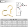 120Pcs 6 Sizes Metal Screw-in Ceiling Hooks Cup Hooks Kit,