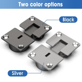 Pisman Folding Door Hinges, Cabinet Door Concealed Hinge 90 Degree with Folding Lid Stay Hinge, Page Turning axis Adustable Floding Hinges (2, White)