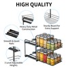 RCHYFEED Spice Rack, 2 Tier Pull out Cabinet Spice Organizer,