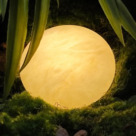 KSDNILF Mable Textured LED Night Light, 16 Million RGBW Colors Egg Light, 3000K Warm White, USB Rechargeable Ambient Lamp for Kids Room, Bedroom, Camping