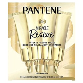 Pantene Miracle Intense Rescue Shots Tratamiento para el cabello seco, 15 ml cada uno, 4 unidades