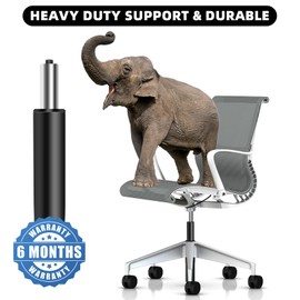 Cilindro de elevación de gas para silla de oficina de 2.5 pulgadas, tamaño universal, se adapta a la mayoría de sillas, pistón hidráulico y neumático de elevación de gas resistente para silla de oficina