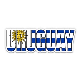 Uruguay Flag Pride Vinyl Sticker - for Water Bottle Phone Car Tumbler Laptop - Waterproof - 4"