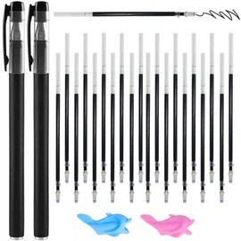 Magic Grooved Writing Practice Pen,Disappearing Ink Magic Pen for Grooved Handwriting Practice Book,Reusable Tracing Books with Erasable Magic Pens
