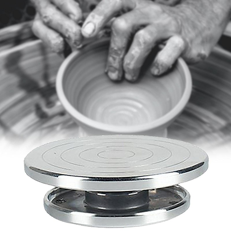 LOVIVER Sculpting Wheel Clay Banding Turntable Pottery Stand 20cm, 11cm