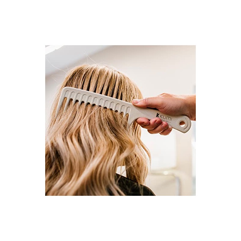 Kumi Wheat Eco-Friendly Shampoo Rake Oatmeal - Wide Teeth Detangling