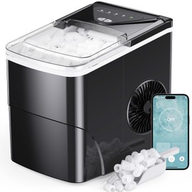 Silonn Smart Countertop Ice Maker, Compact Wi-Fi Ice Maker with App Control, 9 Cubes in 6 Mins, 26 lbs per Day, 2 Ice Cube Sizes, Portable Ice Maker with Self-Cleaning for Kitchen/Office/RV