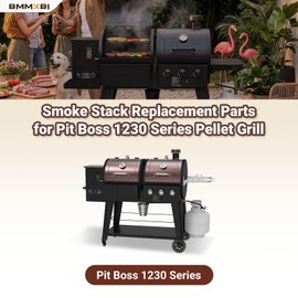 BMMXBI Grill Smoke Stack for Pit Boss PB1230 Series Smoker Chimney Replacement Wood Pellet Smoking Grill Part for Pit Boss PB1230SP