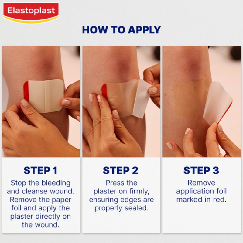 Elastoplast Second Skin Protection Plasters (6 Pieces), Hydrocolloid Waterproof Plasters